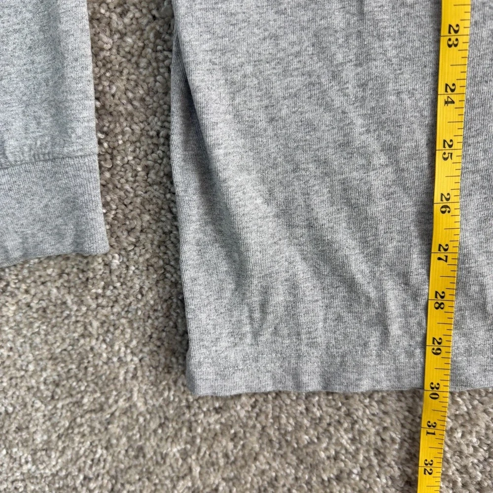Carhartt Loose Fit Long Sleeve Shirt Mens Medium Gray Pocket Logo Tee T-Shirt